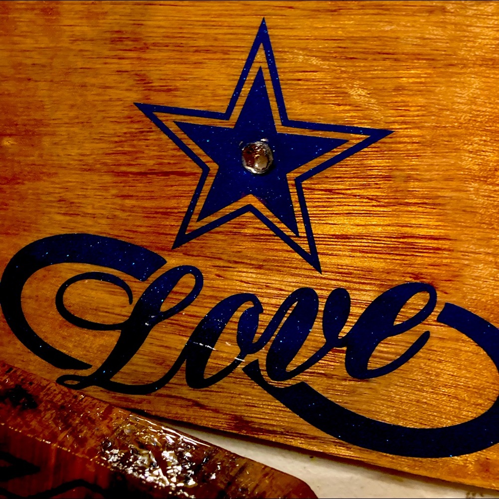 Dallas cowboys homemade womens keep sake box.